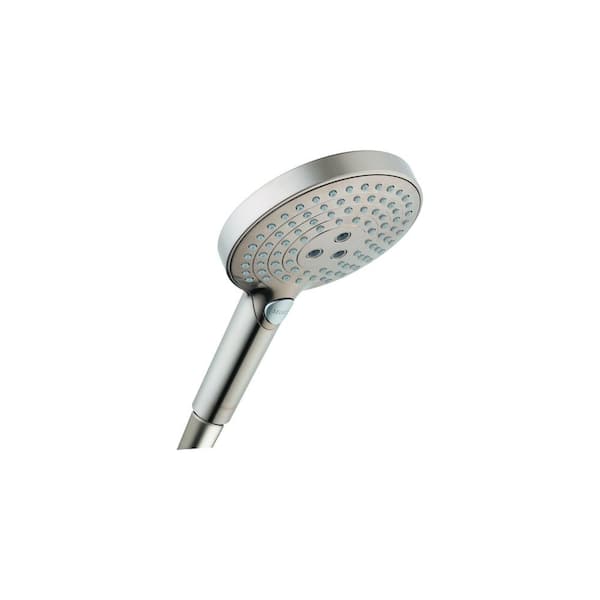 Hansgrohe Raindance Select S120 3-Spray Patterns 4.875 in. Wall Mount Handheld Shower Head in Brushed Nickel