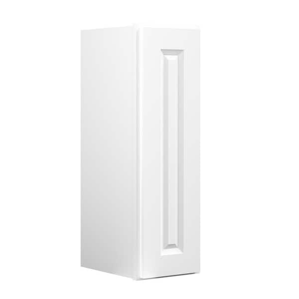 Hausvita 12 in. W x 12 in D x 42 in. H in. Traditional White Plywood Ready to Assemble Kitchen Wall Cabinet with Doors, Shelves