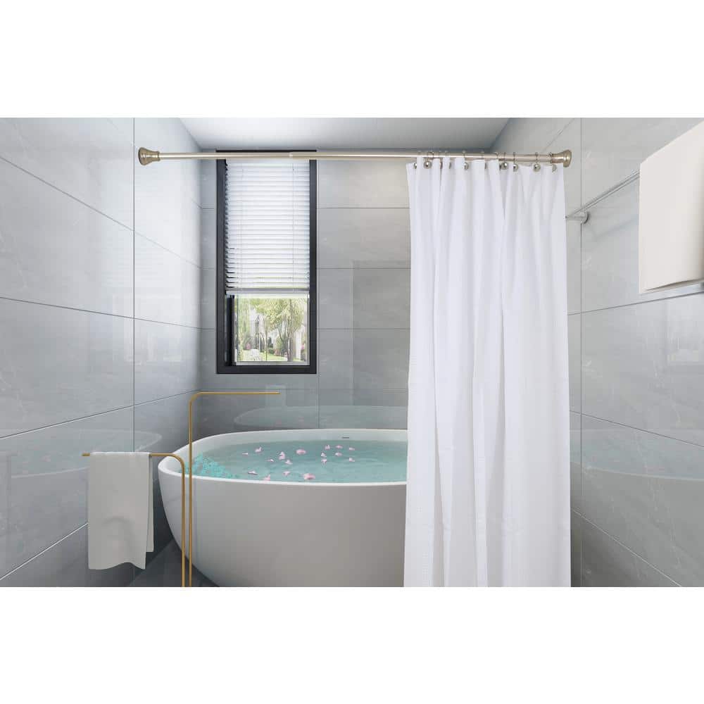 Brushed Nickel Single Design Shower Curtain Hooks Set of 12