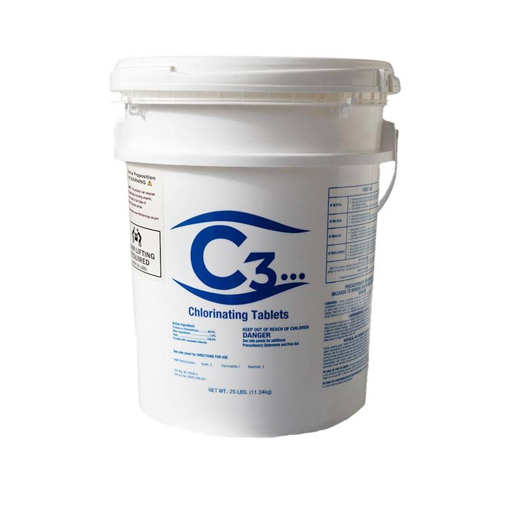 25 lbs. 3 in. Pool Chlorinating Individually Wrapped Tablets 71103H