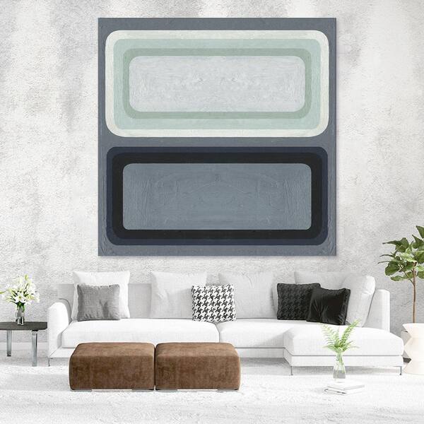Giant Art 84 In X Maritime Color Field Ii By Emma Scarvey Canvas Wall Wag128871a4 The Home Depot - Giant Wall Posters To Color