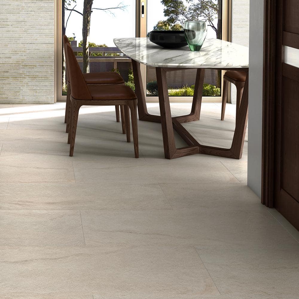 Large Format Beige Matte Porcelain Floor and Wall Tile