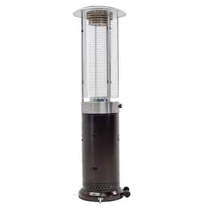 46,000 BTU Bronze Rapid Induction Patio Heater with Large Flame Glass Tube