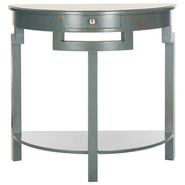 SAFAVIEH Liana 32 in. 1-Drawer Blue/Green Console Table