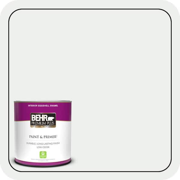 BEHR PREMIUM PLUS 1 qt. #BL-W15 Frost Eggshell Enamel Low Odor Interior Paint & Primer