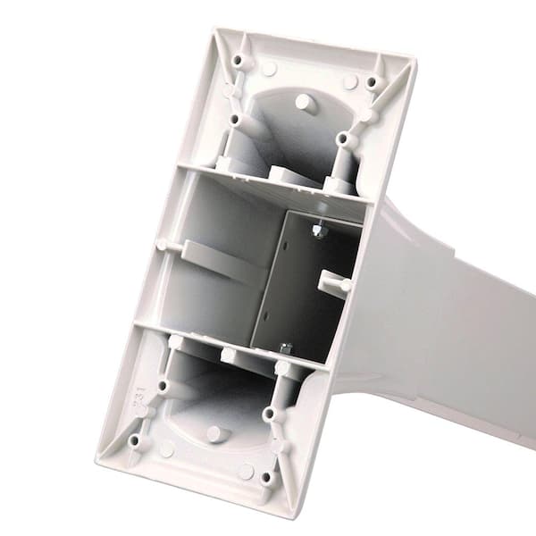 Architectural Mailboxes - Hemingway White, Large, Aluminum, Locking, All-in-One Mailbox and Post Combo