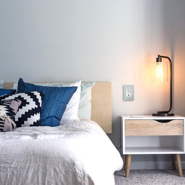 adorne 1 Gang Plus Decorator/Rocker Wall Plate, Pale Blue (1-Pack)