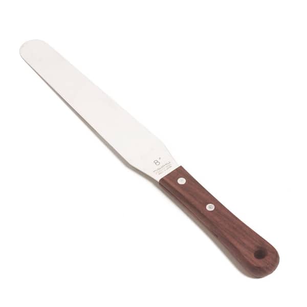Nisaku 8 in. Stainless Steel Wooden Handle Spatula