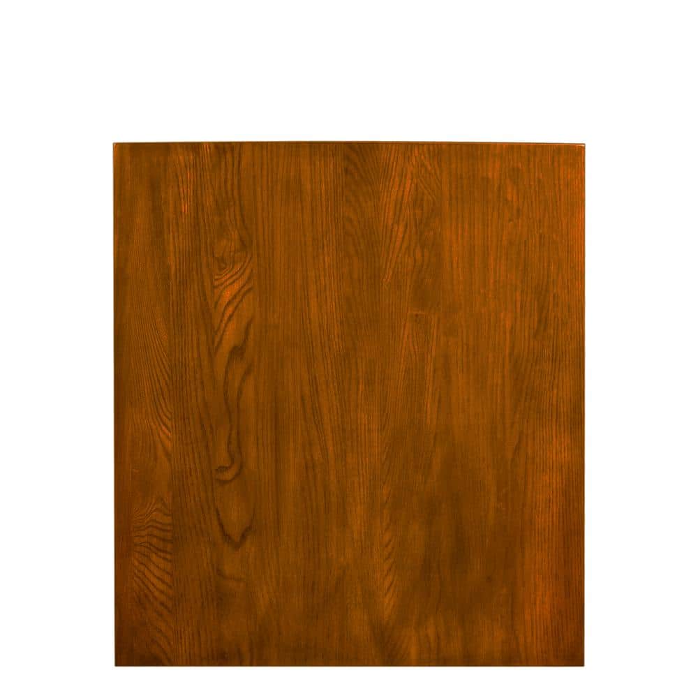 Medium Oak Mission Style End Table with Drawer and Shelf