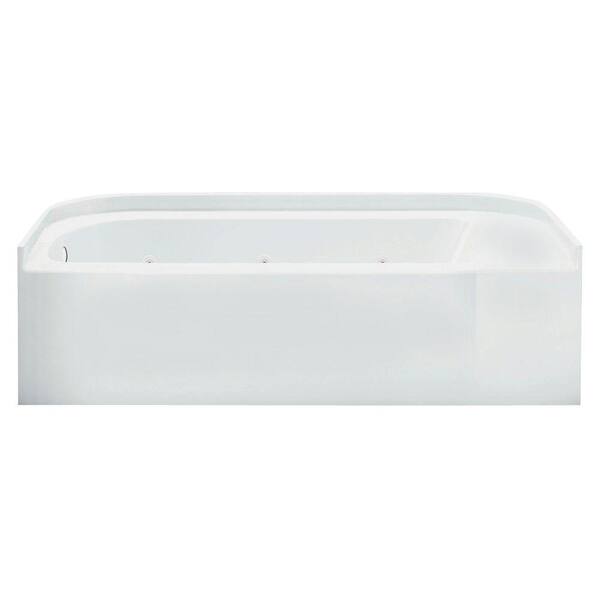 STERLING Accord 5 ft. Right-Drain Rectangular Alcove Whirlpool Bathtub in White