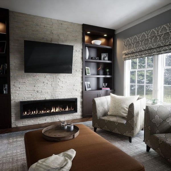 EverStone Eldorado Faux Stone Panel, 48"W x 25"H x 1"D, Birch Color