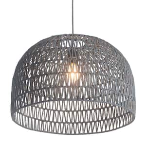 Paradise 133.1 in. H Gray Basket Pendant Ceiling Lamp