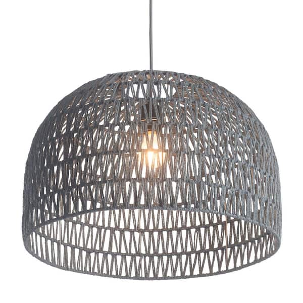 ZUO Paradise 133.1 in. H Gray Basket Pendant Ceiling Lamp