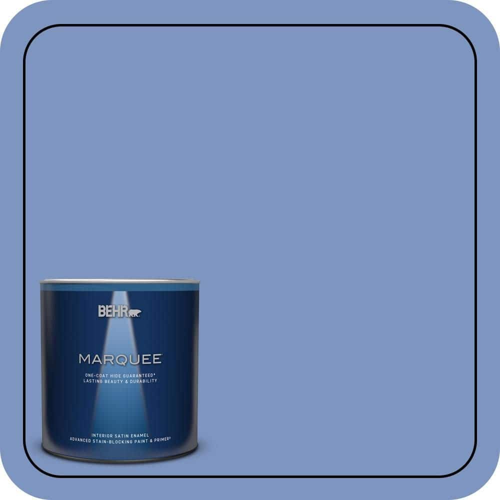1 qt. #M540-5 Blue Satin One-Coat Hide Satin Enamel Interior Paint & Primer price history on PriceWatchPro