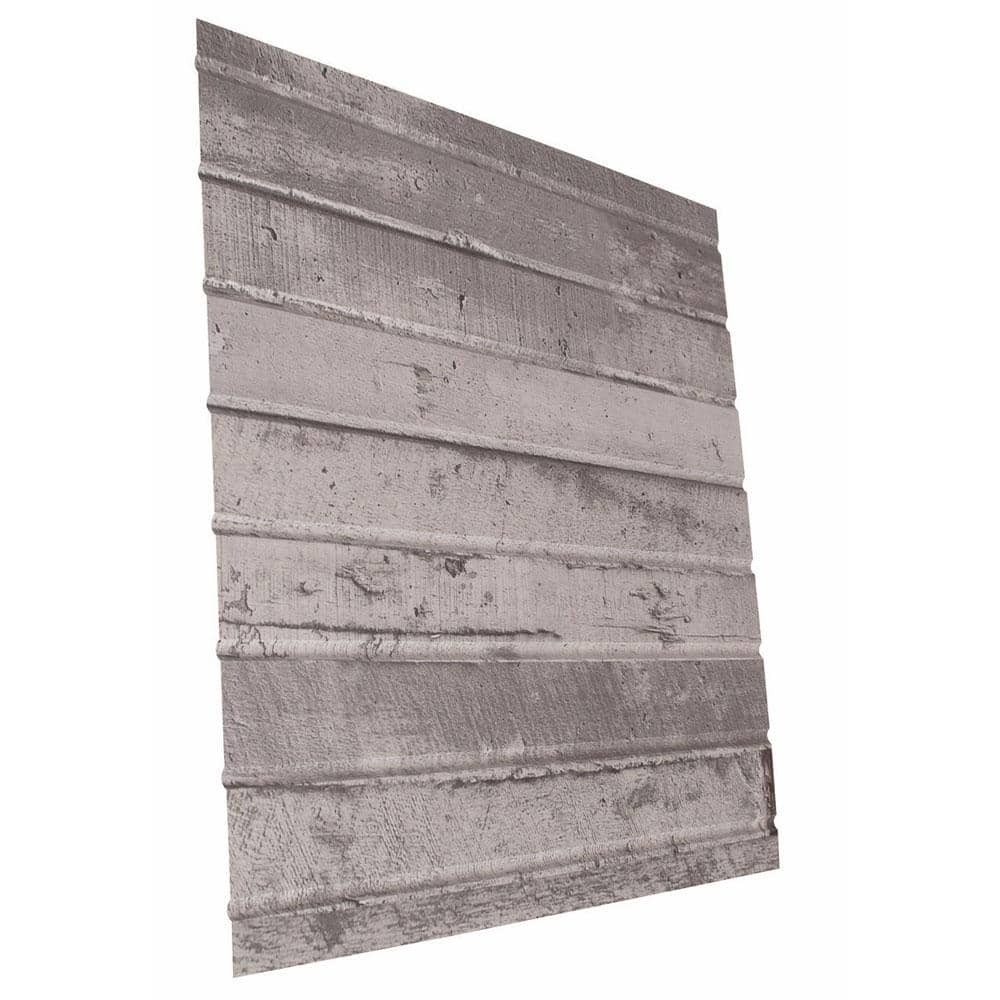 Gray Faux Wood Plank Textured PVC Ceiling Tile 24'' x 24''