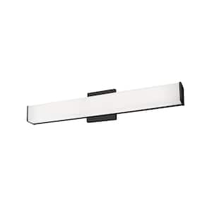 Jane 24-in 1 Light 31-Watt Black Integrated LED Vanity Light