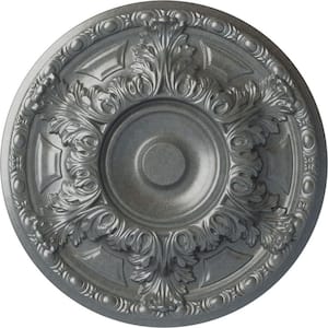 19 in. x 1-1/2 in. Granada Urethane Ceiling Medallion (Fits Canopies upto 7-1/8 in.), Platinum