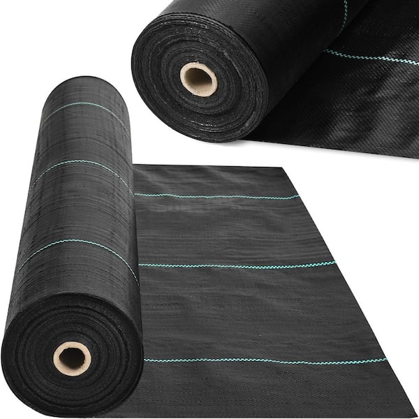 5 ft. x 250 ft. Black 5 oz. Heavy-Duty WeedBlock Landscape Driveway Fabric Pro Commercial Matrix Grid Weed Barrier