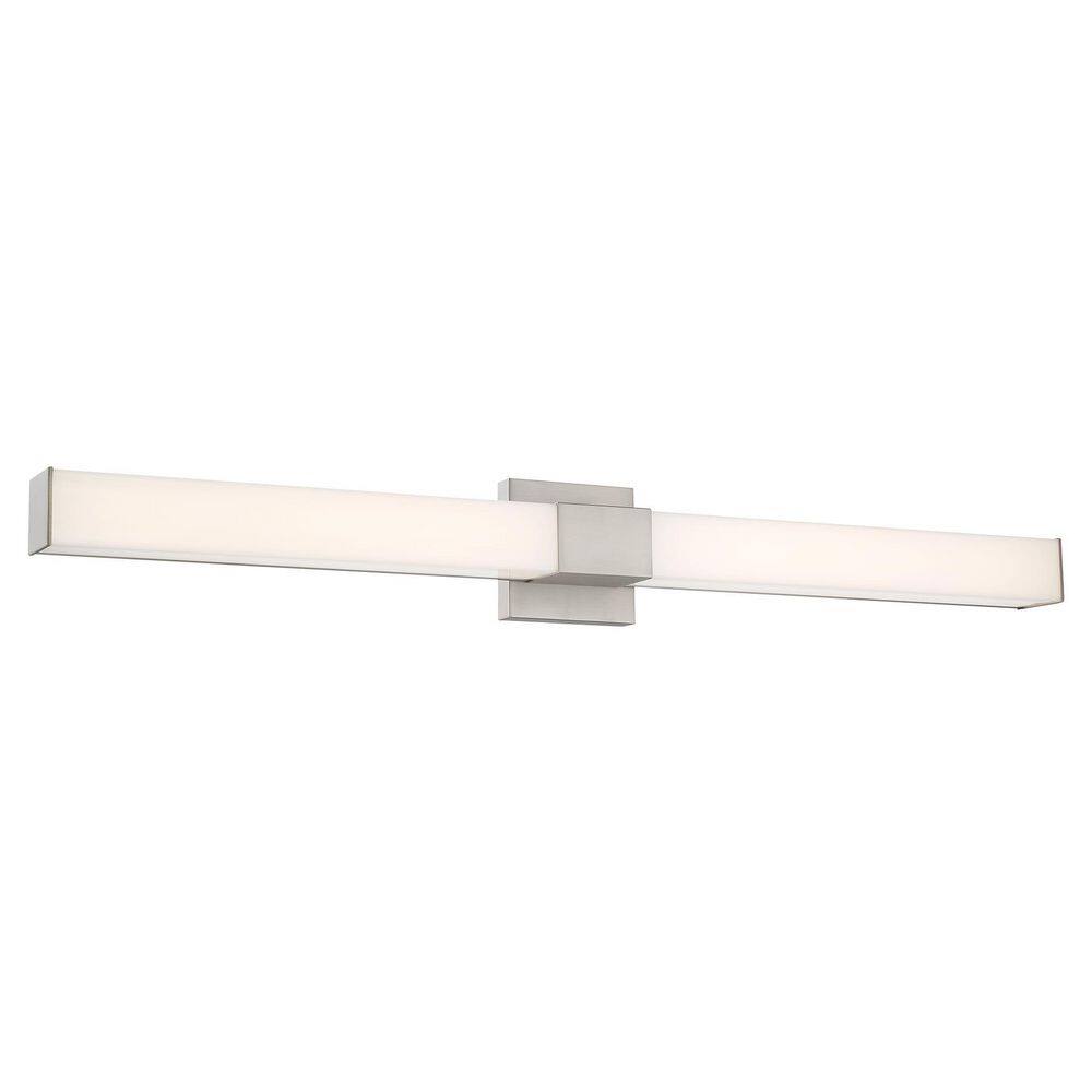 Minka Lavery Vantage 36 in. 1-Light Brushed Nickel CCT LED Rectangle ...