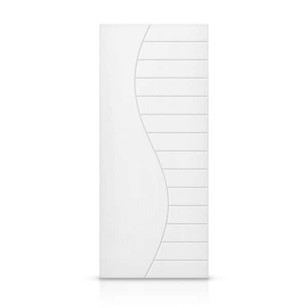 CALHOME 24 in. x 80 in. Hollow Core White Painted Composite MDF Interior Door Slab