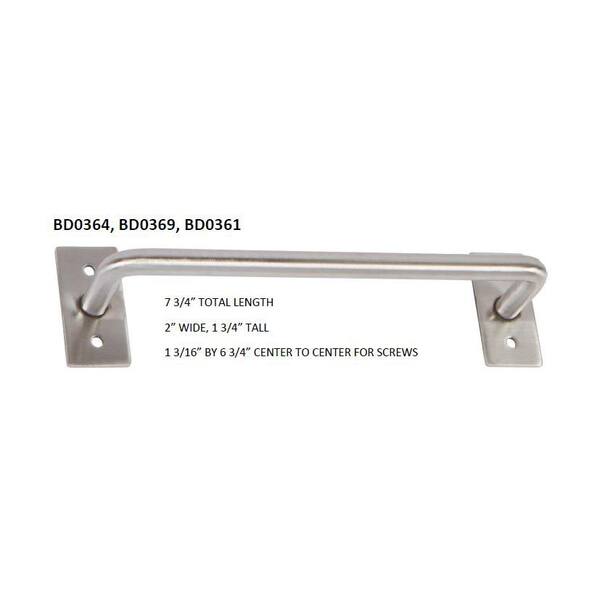 7-3/4 in. Black Barn Door Hardware 036 Round Pull Handle 7-3/4 in. Black Barn Door Hardware 036 Round Pull Handle