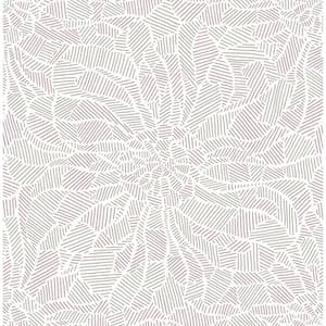 Daydream Purple Abstract Floral Strippable Roll (Covers 56.4 sq. ft.)
