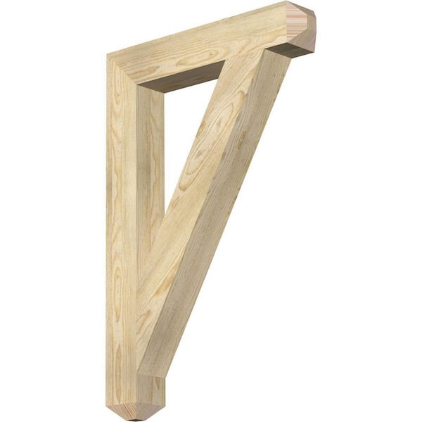 Ekena Millwork 4 in. x 36 in. x 24 in. Douglas Fir Traditional Craftsman Rough Sawn Bracket