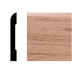 3/8 in. x 2-3/4 in. x 96 in. Oak Wood Modern Casing/Baseboard Moulding