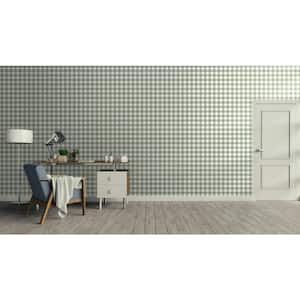 Little Explorers 2 Grey Tartan Boom Plaid Matte Finish Non-Pasted Non-Woven Wallpaper Sample