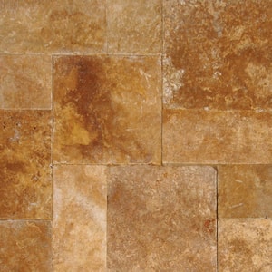 Riviera Tumbled Travertine Paver-Kits (360 Pieces/480 sq. ft./Pallet)