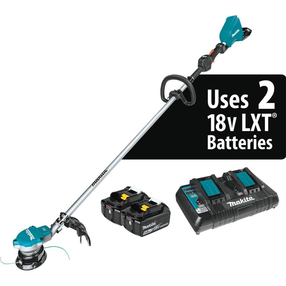 Makita XRU15PT 18-Volt X2 (36-Volt) LXT Lithium-Ion Brushless Cordless String Trimmer Kit - Thumbnail 2