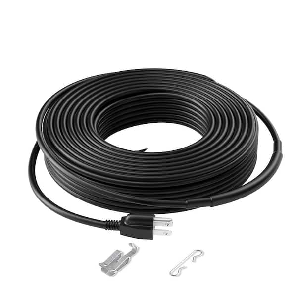 Self-Regulating Pipe Heating Cable, 100 ft. 5W/ft. Heat Tape for Pipes Roof Snow Melting De-Icing Pipe Freeze Protection