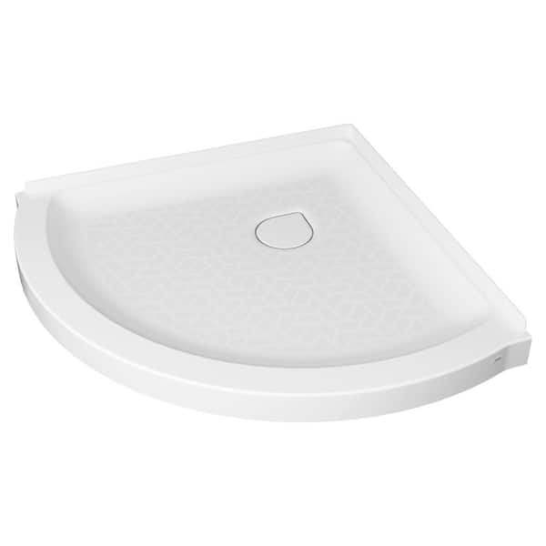 American Standard Ovation Curve 36 in. L x 36 in. W Corner Shower Pan Base with Center Drain in Arctic White B8016A ST3.011
