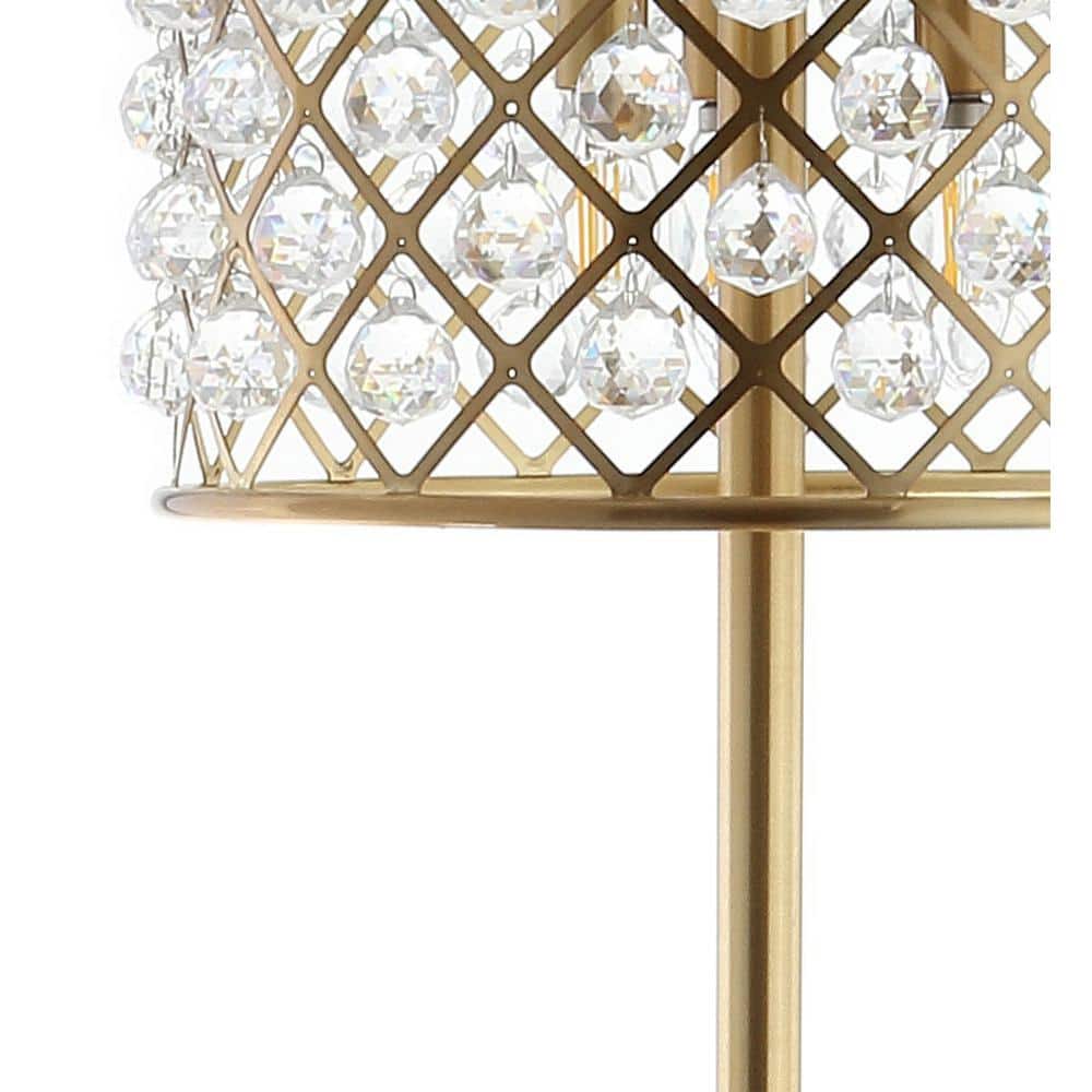 Elizabeth 60" Antique Gold Crystal Beaded Ambient Floor Lamp