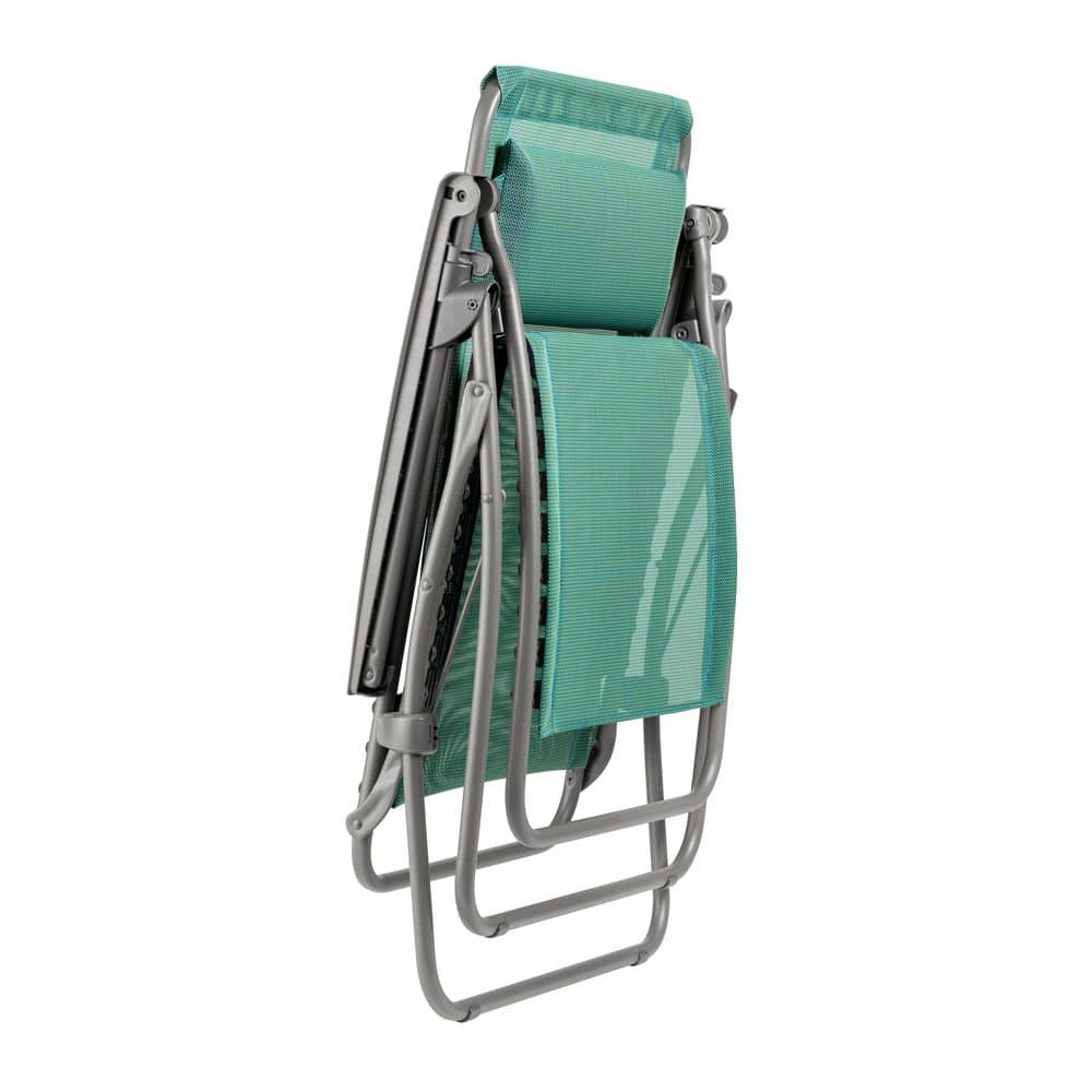 Chlorophyll Green Mesh Zero Gravity Reclining Lounger with Arms