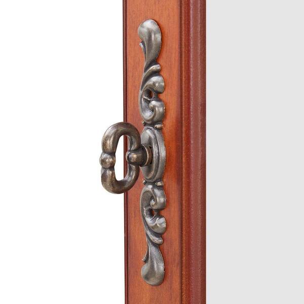 XUJMK 18 in. W x 23 in. D x 71 in. H Brown Linen Cabinet Curio