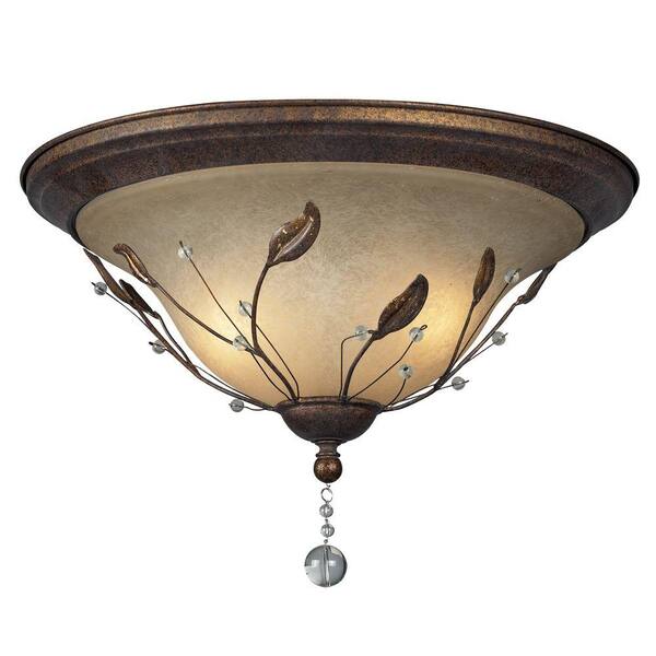 Tulen Lawrence 3-Light Antique Gold Incandescent Ceiling Flush Mount