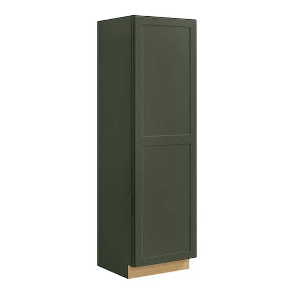 Avondale 24 in. W x 84 in. H x 24 in. D Ready To Assemble Plywood Shaker Utility Pantry Cabinet in Fern Green