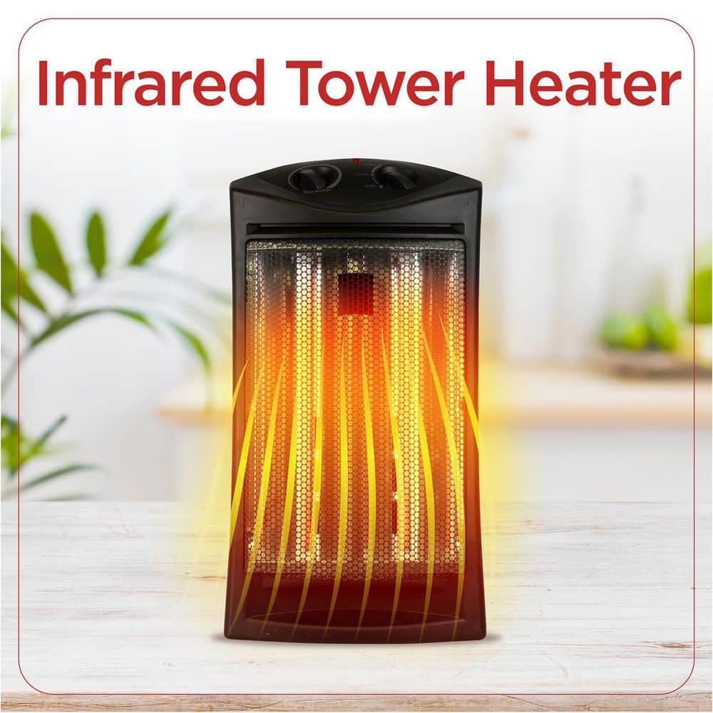 BLACK DECKER 1500-Watt, 5100 BTU, Electric Infrared Quartz Electric Space Heater
