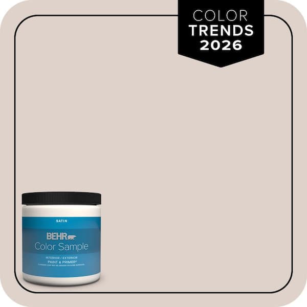 BEHR PREMIUM PLUS 8 oz. #N150-1 Mocha Ice Satin Enamel Interior/Exterior Paint & Primer Color Sample