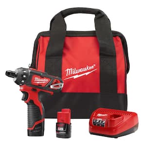 M12 12V Lithium-Ion Cordless 1/4 in. Hex 2-Speed Screwdriver Kit with Two 1.5 Ah Batteries and Bag