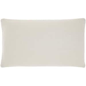 Lifestyles White 14 in. x 24 in. Rectangle Throw Pillow