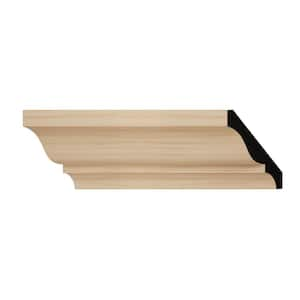 WM49 2.09 in. D x 3 in. W x 6 in. L Wood (Alder) Crown Moulding Sample