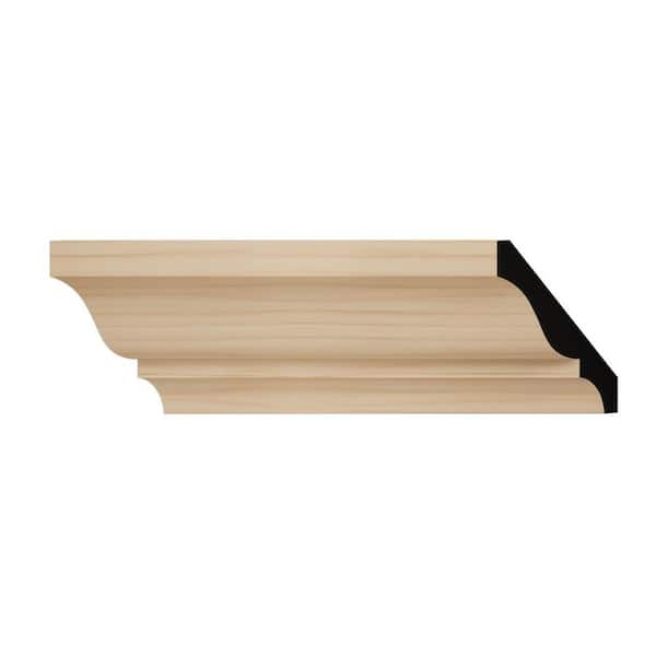 Ekena Millwork WM49 2.09 in. D x 3 in. W x 6 in. L Wood (Alder) Crown Moulding Sample