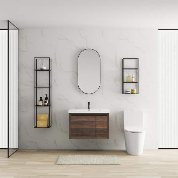 FUNKOL 30 in. W Simplicity Modern Float Mounting Bathroom Vanity