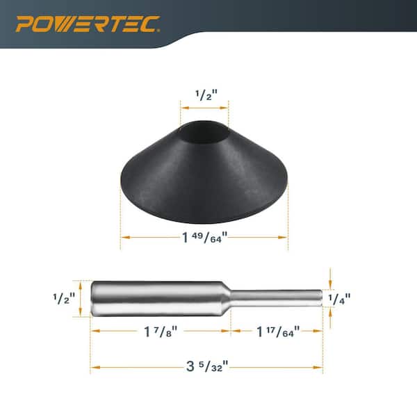 POWERTEC 6-1/2 in. Universal Router Base Plate w/ Centering