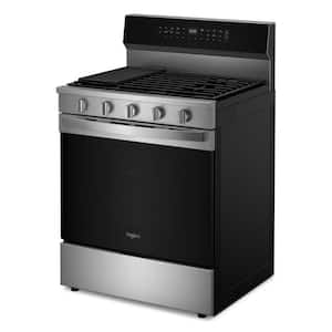 30 in. 5 Burners Freestanding Gas Range in Fingerprint Resistant Stainless Steel with Air Cooking Technology