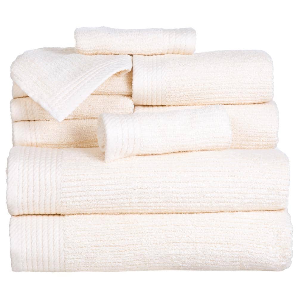 Pack of 4 Large White Bath Towels 100% Cotton 27x52 Highly Absorbent Soft