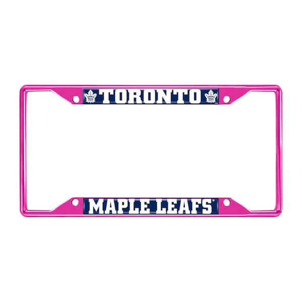 FANMATS Universal Fit NHL - Toronto Maple Leafs License Plate Frame - Pink