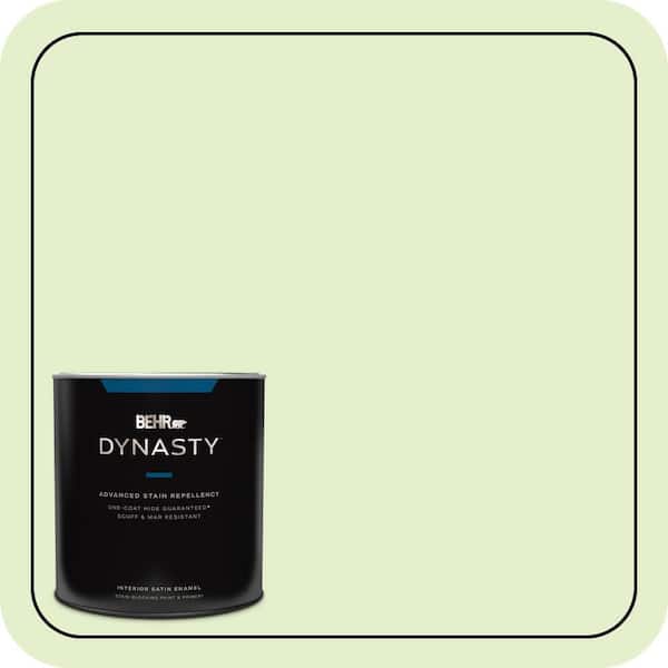 BEHR DYNASTY 1 qt. #420C-2 Water Sprout Satin Enamel Interior Stain-Blocking Paint & Primer